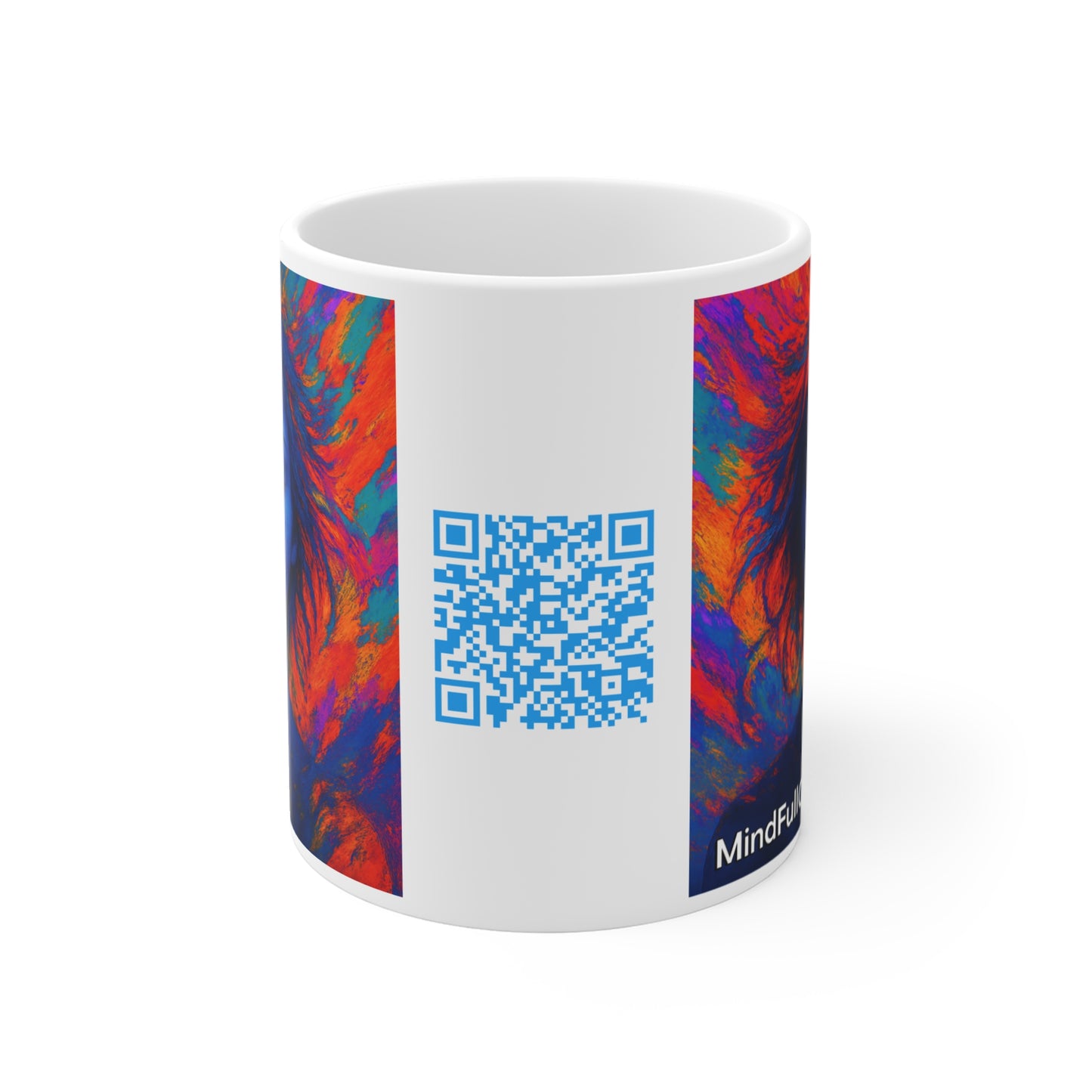 Inner Fire Mindfulness Mug, Mental Health Gift, Inspirational Coffee Cup, Bold Art by MindFullOfIt