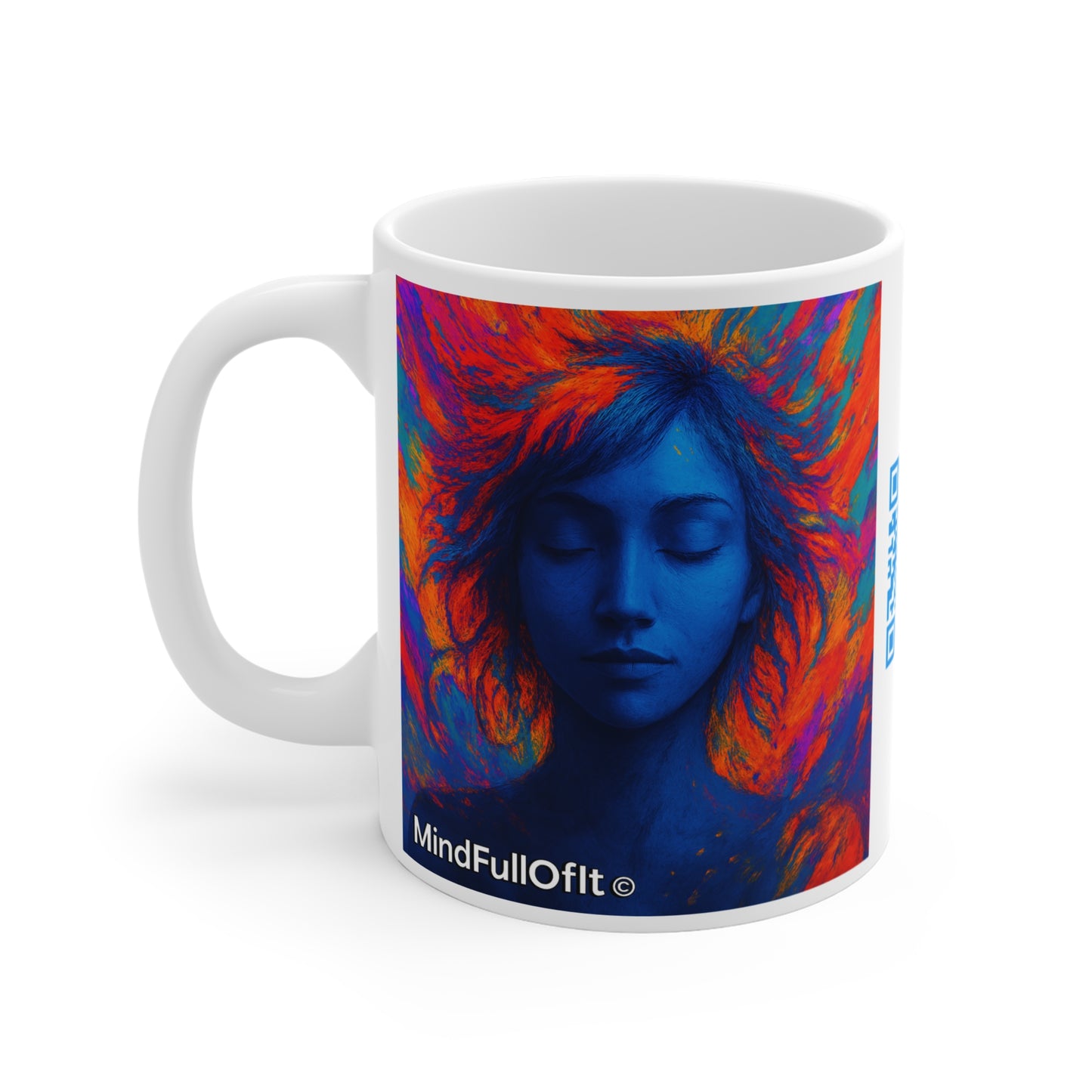 Inner Fire Mindfulness Mug, Mental Health Gift, Inspirational Coffee Cup, Bold Art by MindFullOfIt
