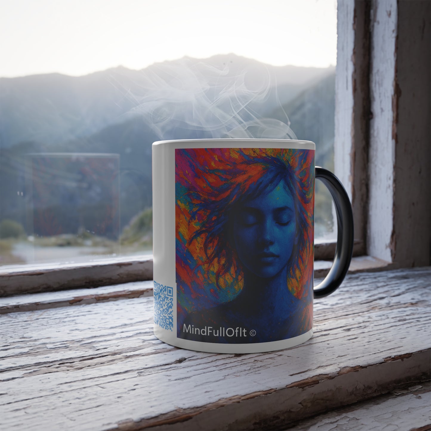 Color-Changing Mug – Built from Chaos & Caffeine | Heat Reveal Coffee Cup | MindFullOfIt® Gift Under £15
