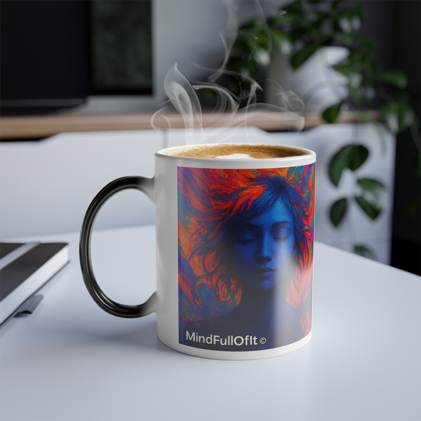 Color-Changing Mug – Built from Chaos & Caffeine | Heat Reveal Coffee Cup | MindFullOfIt® Gift Under £15