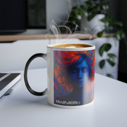 Color-Changing Mug – Built from Chaos & Caffeine | Heat Reveal Coffee Cup | MindFullOfIt® Gift Under £15