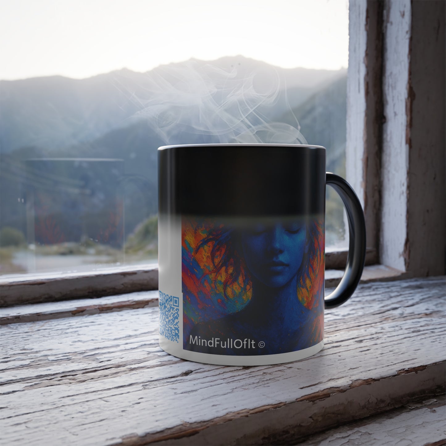 Color-Changing Mug – Built from Chaos & Caffeine | Heat Reveal Coffee Cup | MindFullOfIt® Gift Under £15